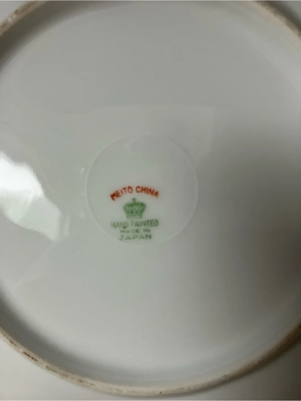 2 Meito Hand Painted 7 1/2” Plates Japan - Picture 3 of 3